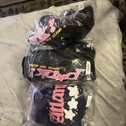 3 Spider Hoodies Size Medium And Large 125$ Each 