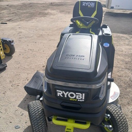RYOBI
80V HP Brushless 42 in. Battery Electric Cordless Riding Lawn Tractor with (3) 80V 10Ah Batteries and Charger