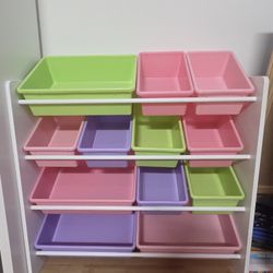 Toy Storage Shelf w/ 12 Bins