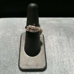 Sterling Silver Cz Ring Sz 6