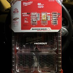 Milwaukee 60pc Impact Drill, Drive And Fasten Pack out Set