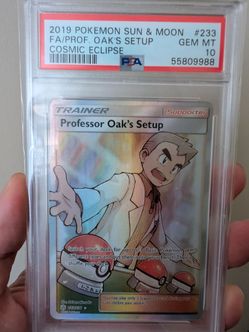 pokemon professor oaks setup PSA 10 cosmic eclipse