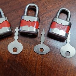 5 Vintage, Mini  Suitcase Locks