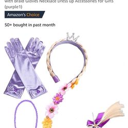 Rapunzel hair and accessories for Halloween