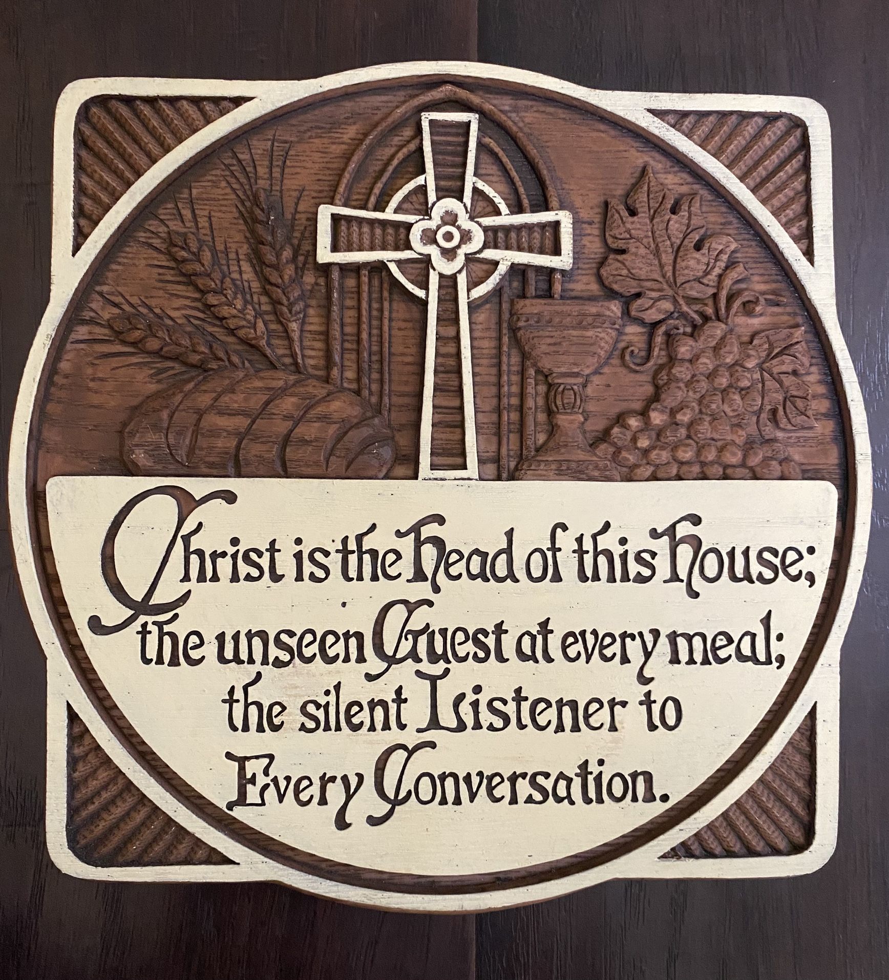 Wall Hanging Faith Plaque 2014 Abbey Press Wooden Carved