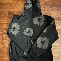 Denim Tears Cotton Wreath ‘ Black Monochrome ‘ Hoodie
