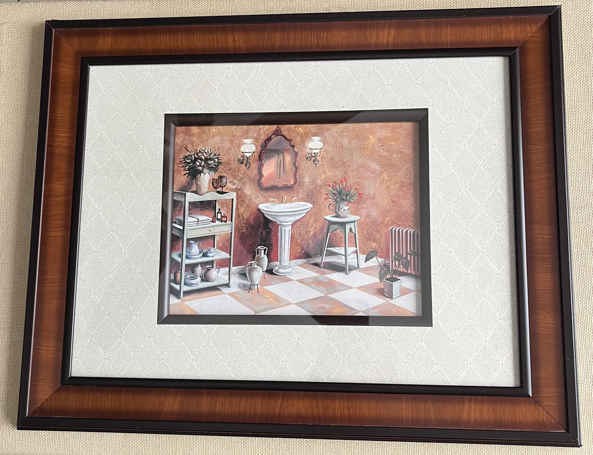 Framed And Matted Wall Picture 