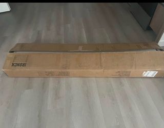 TV stand for 75” or less with LED lights and power outlet