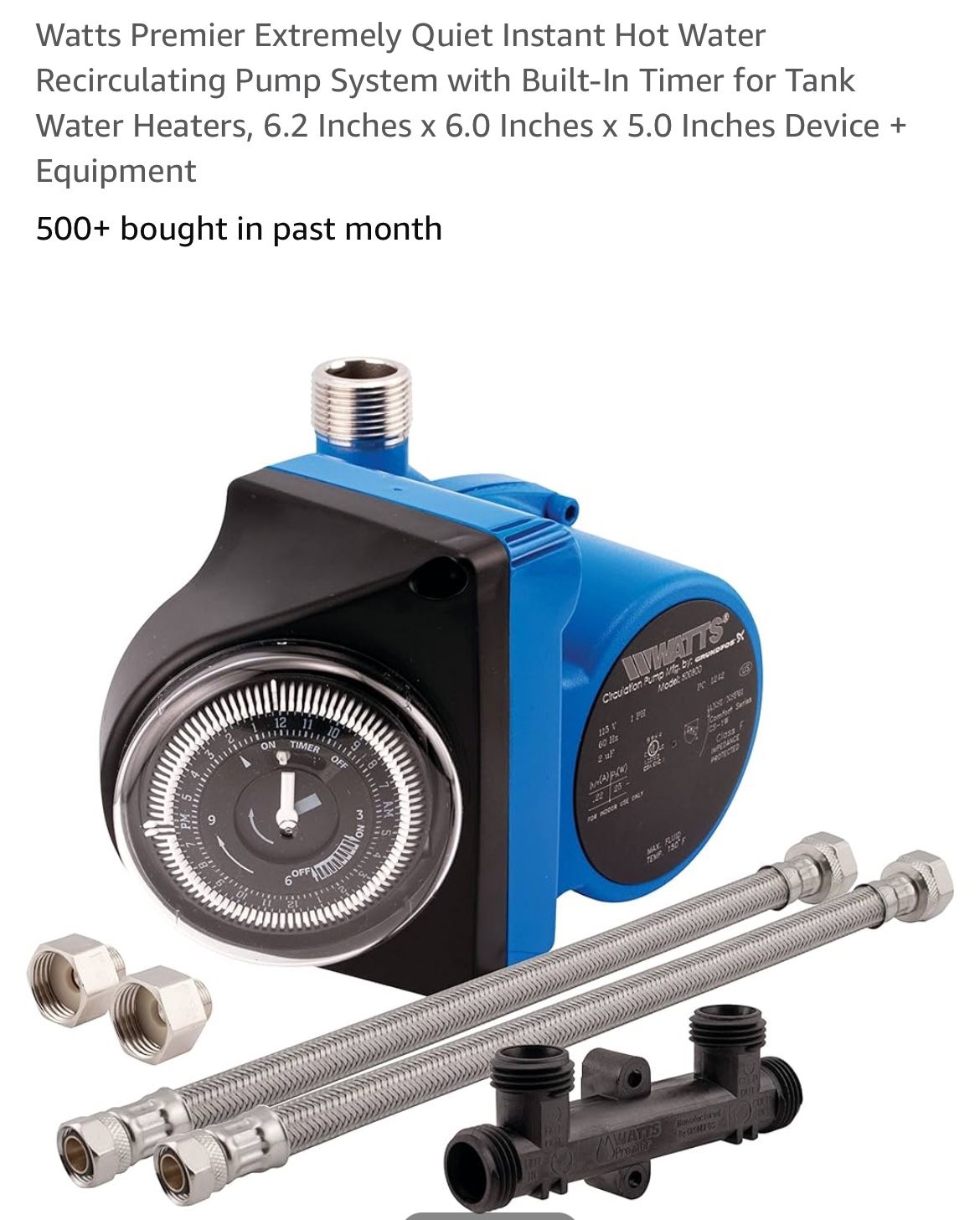 Watts Instant Hot Water Circulator