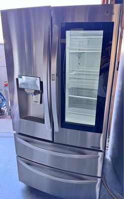 LG InstaView Knock Knock Refrigerator - Stainless Steel