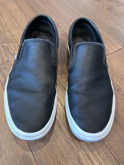 Black Leather Vans