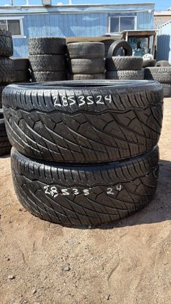 Par 285//35//24 
99% de vida 
Giovanna
Dot 25 2 tires