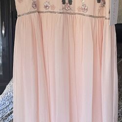 High Neck Floral Beaded Bodice Size 16