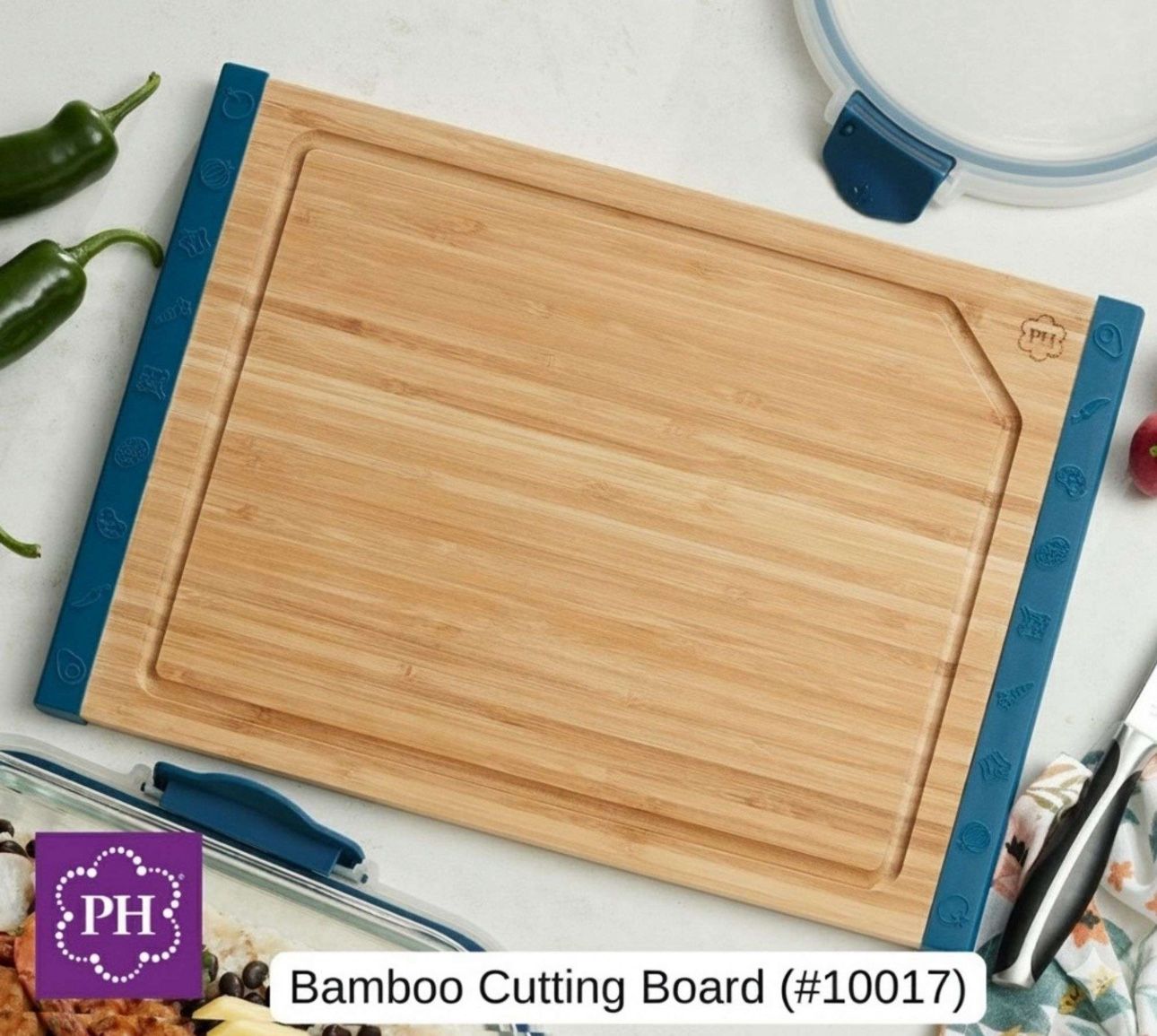 princess house tabla de picar de bamboo