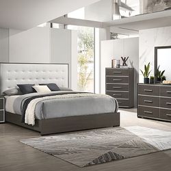 4pc Queen Bedroom set (Mattress not Included)
