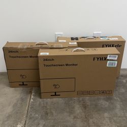 24 Inch Touchscreen Monitor, IPS FHD 1080P Touch PC Display, 100Hz, LED Backlit Multi-Touch Monitor, VESA, HDMI & VGA & USB Computer Touch Screen for 