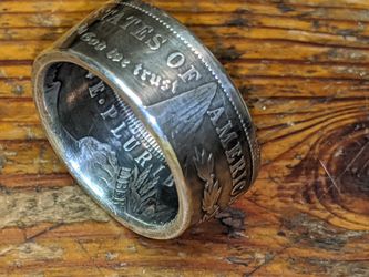 Silver dollar coin ring