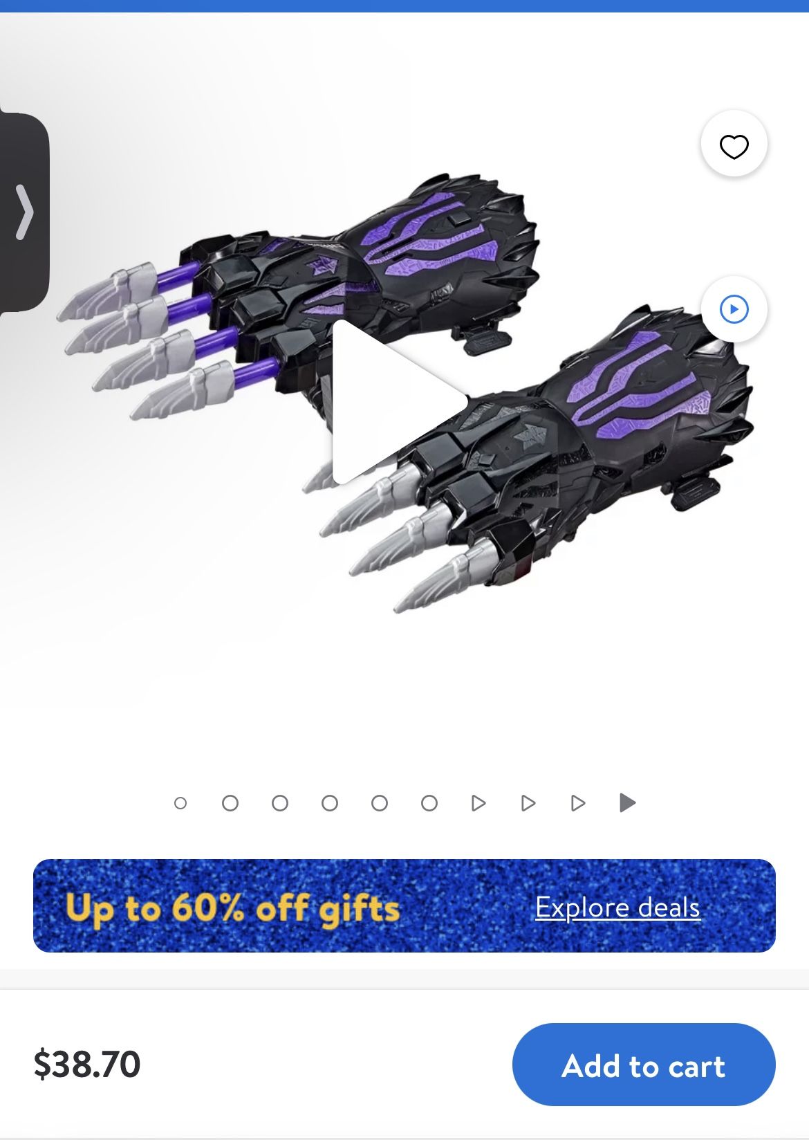 2 Sets of Black Panther Claws