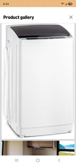 ROVSUN 25LBS Portable Washing Machine, Full-Automatic Electric Laundry Machine with Stainless Steel