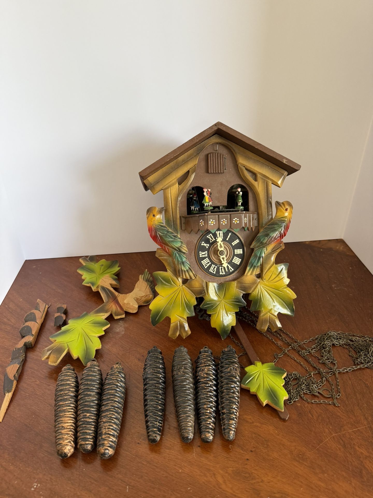 Vintage Black Forest Cuckoo Clock – Working, Needs Cosmetic Repair