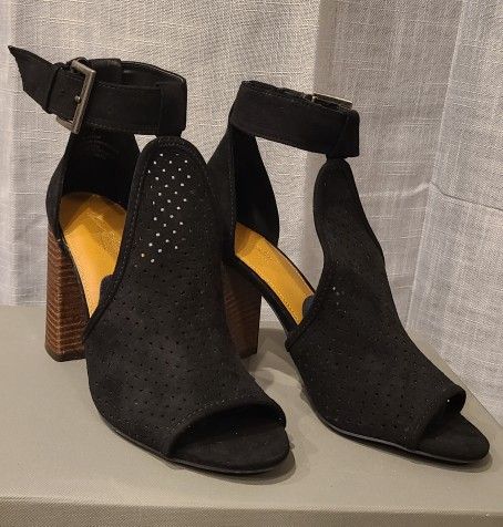 Women's Suede Peep Toe Booties