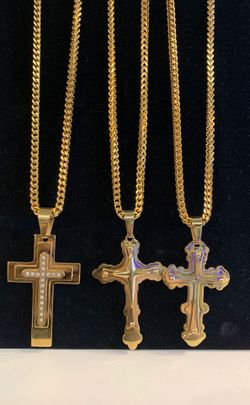 Stainless Steel Chain and Charm Combo Set