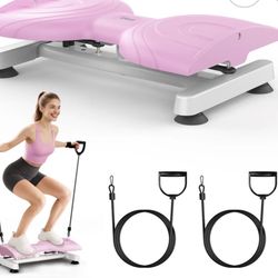 🔥 Waist Twister Exercise Board – Belly Fat Burner + Resistance Bands – Like New
