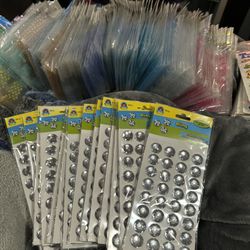 Huge Scrapbooking Stickers Lot! Over 300 sheets of mostly rhinestone / gems / bedazzeled baby book Embellishments BEAUTIFUL!!!