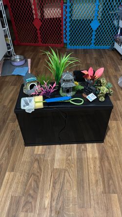 10 Gallon Fish Tank With All Those Toys