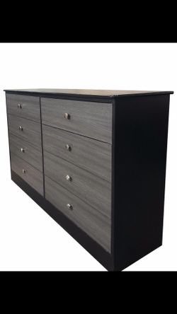 Black and grey chest 8 drawer