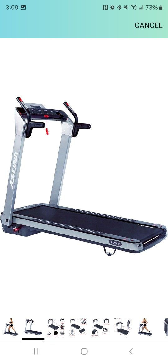 Sunny Health & Fitness Asuna Folding Treadmill w/Auto Incline, LCD and Pulse Monitor