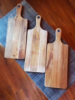 Set of 3 CK Wood Serving Boards