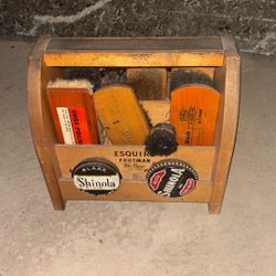 Vintage Esquire Wood Shoe Caddy