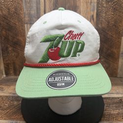 NWT Bioworld Cherry 7up Adjustable One Size Fits Most Snap Back Hat