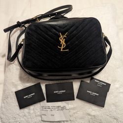 YSL Lou Suede Camera Bag