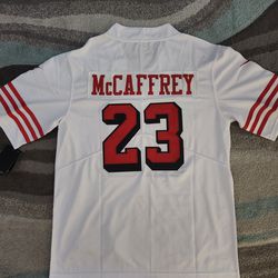 Christian Mccaffrey 49ers White Scarlet Jersey Sizes S,L,XL,XXL Brand New W/ Tags 