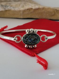 ❤️925 Precious Sterling Silver Paua Shell Bangle Design Bracelet!/ Pulsera de Plata Esterlina con Concha de Abulón! 👌🎁Post Tags: Pulsera de Plata