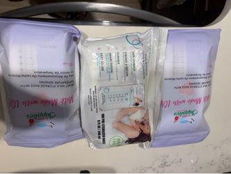 3 packages of Milk storage bags
