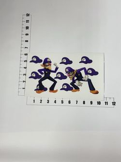 Mario Bros Mario Bros Purple DTF Adhesive UV Sticker