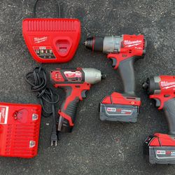 Milwaukee M18 Fuel 18v Brushless HammerDrill and Impact Driver and mini Impact Driver NEGOTIABLE❗️