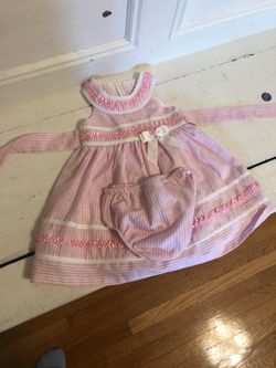 Adorable pink glimmer dress. Size 12 mo
