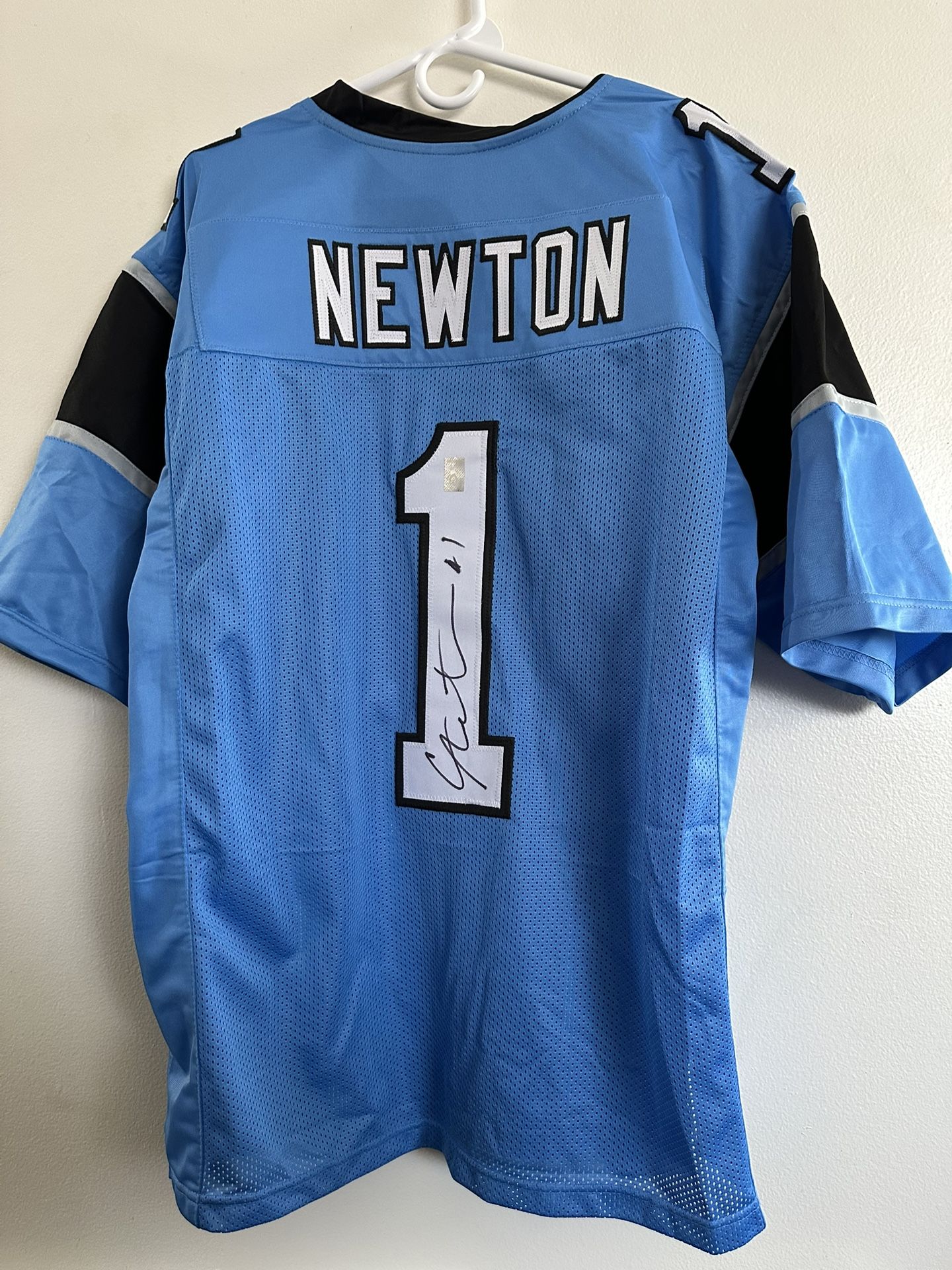CAM NEWTON SIGNED CAROLINA PANTHERS AUTOGRAPHED CUSTOM JERSEY W/COA HOLOG XL 790B