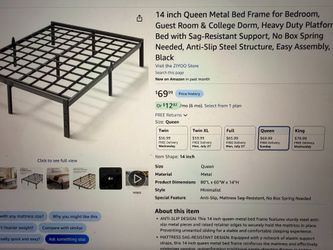 Brand new metal queen bed frame