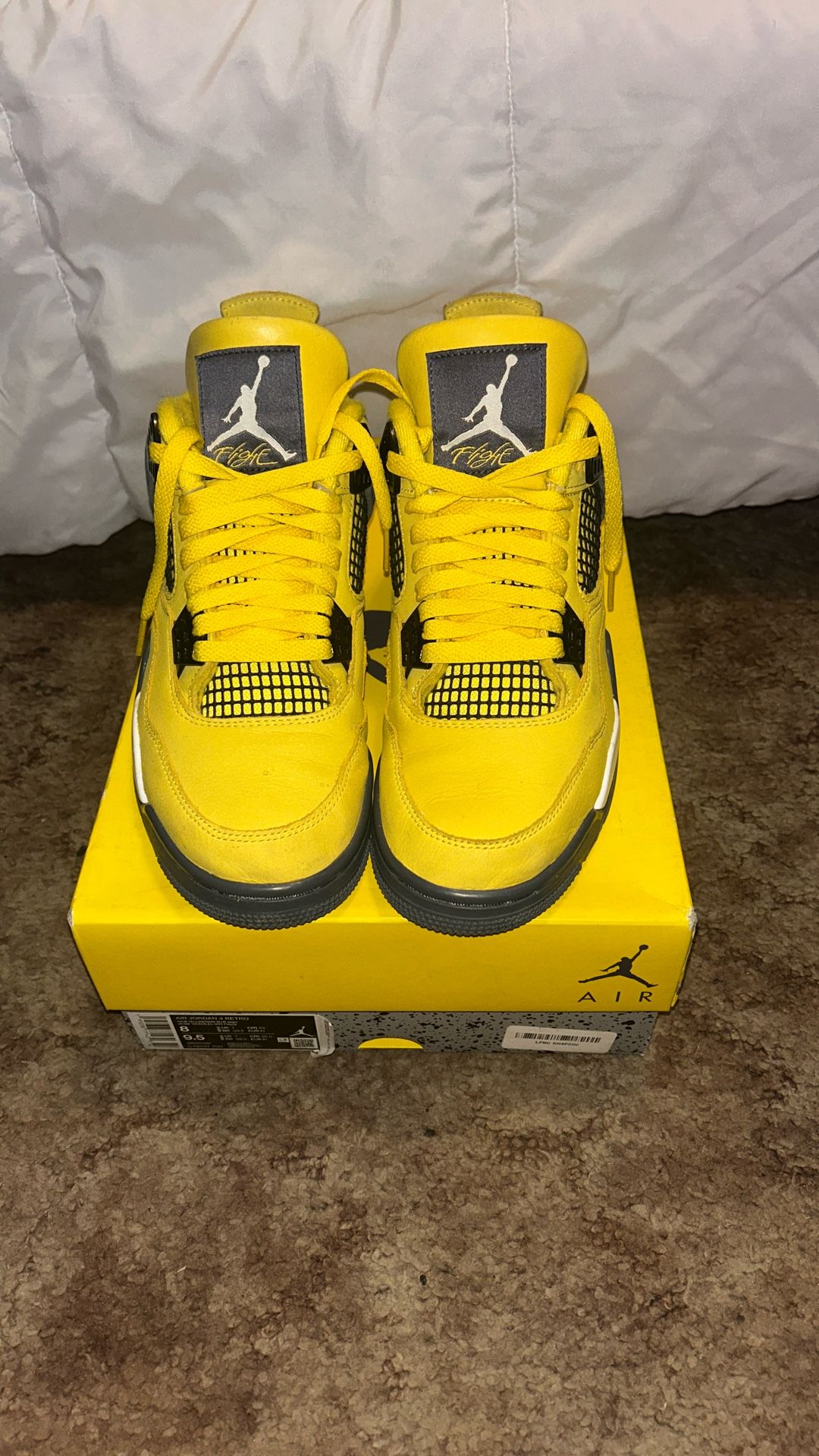 Tour Yellow/Dark Blue Grey Air Jordan 4 Retros