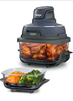 Ninja Crispi 4-in-1 Glass Air Fryer | 450°F | Non-Toxic | 4QT & 6-Cup Glass Containers w/Lids