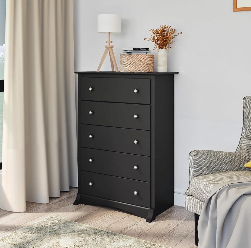 Prepac Sonoma 5-Drawer Dresser Chest - Black