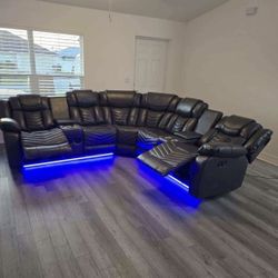 Power Recliner Sectional Sofa 