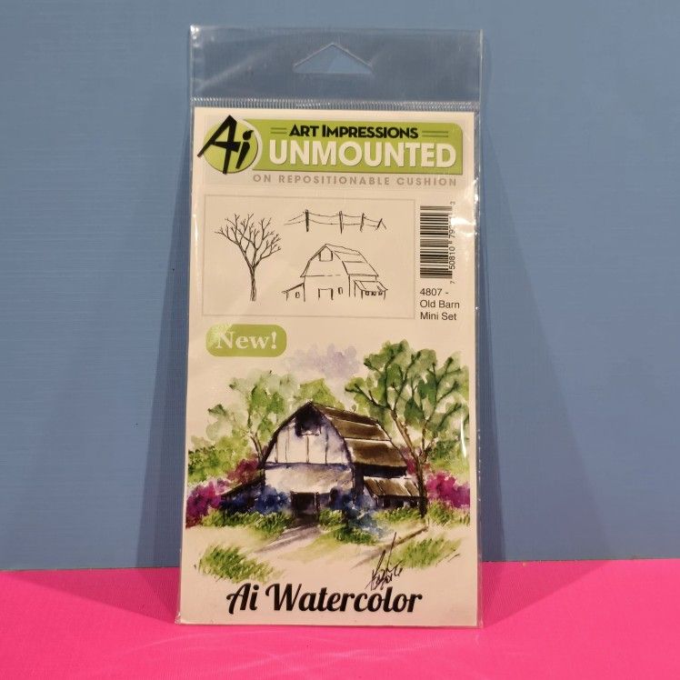 Art Impressions Old Barn Mini Set Rubberstamps For Crafting Unmounted AI Watercolor