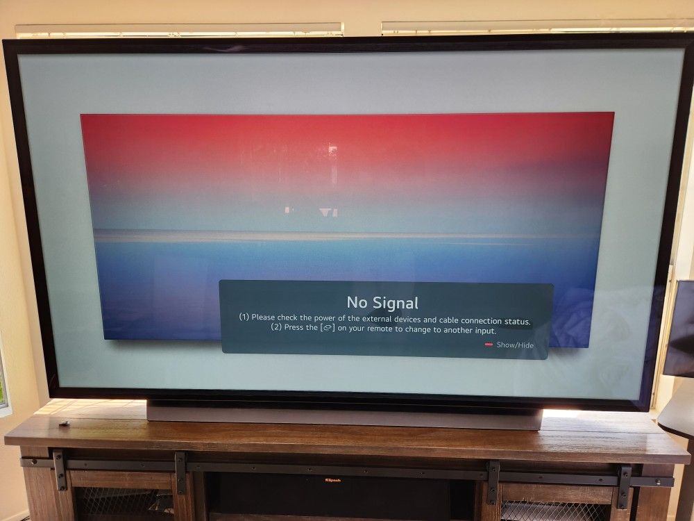 Crashing 77" LG C1 OLED
