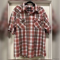 RedHead • Men’s Button Down Plaid Shirt (2XL)